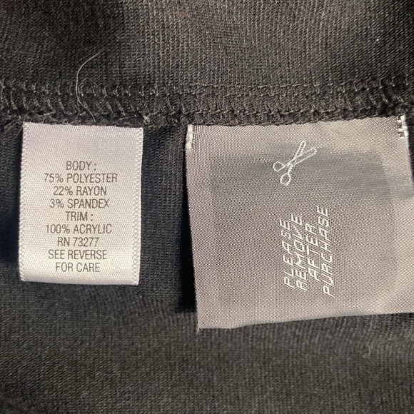 Dana Buchman Open Front Cardigan Flutter Lapel Size M/L Black Lightweight Fall - Picture 9 of 9